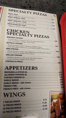 Menu photo 1 Singas Famous Pizza Jersey City, NJ Menu photo 1 Singas Famous Pizza Jersey City, NJ