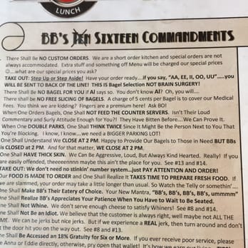 BB’s Bagels - Really? No custom orders? They charge for slicing a bagel? Tell me this is a joke. - Breakfast & Brunch Near Me - Alpharetta, Georgia BB’s Bagels - Really? No custom orders? They charge for slicing a bagel? Tell me this is a joke. - Breakfast & Brunch Near Me - Alpharetta, Georgia