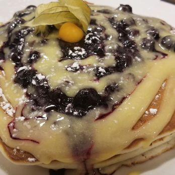 Jam Cafe on Beatty - Blueberry Lemon Triple Stack Pancakes - Breakfast & Brunch Near Me - Vancouver, British Columbia