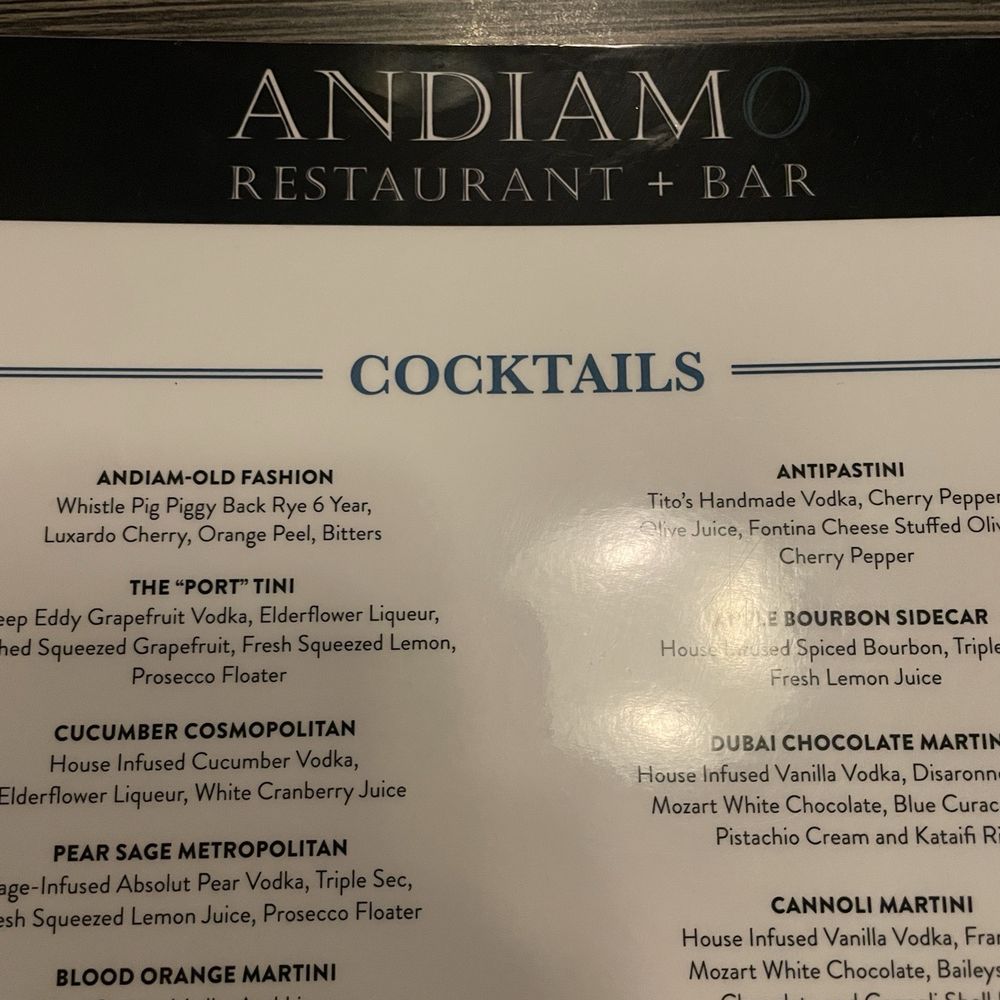 Andiamo Restaurant + Bar + Cafe - Cafes Near Me - Andover, Massachusetts