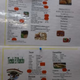 Menu to order from on the wall Menu to order from on the wall