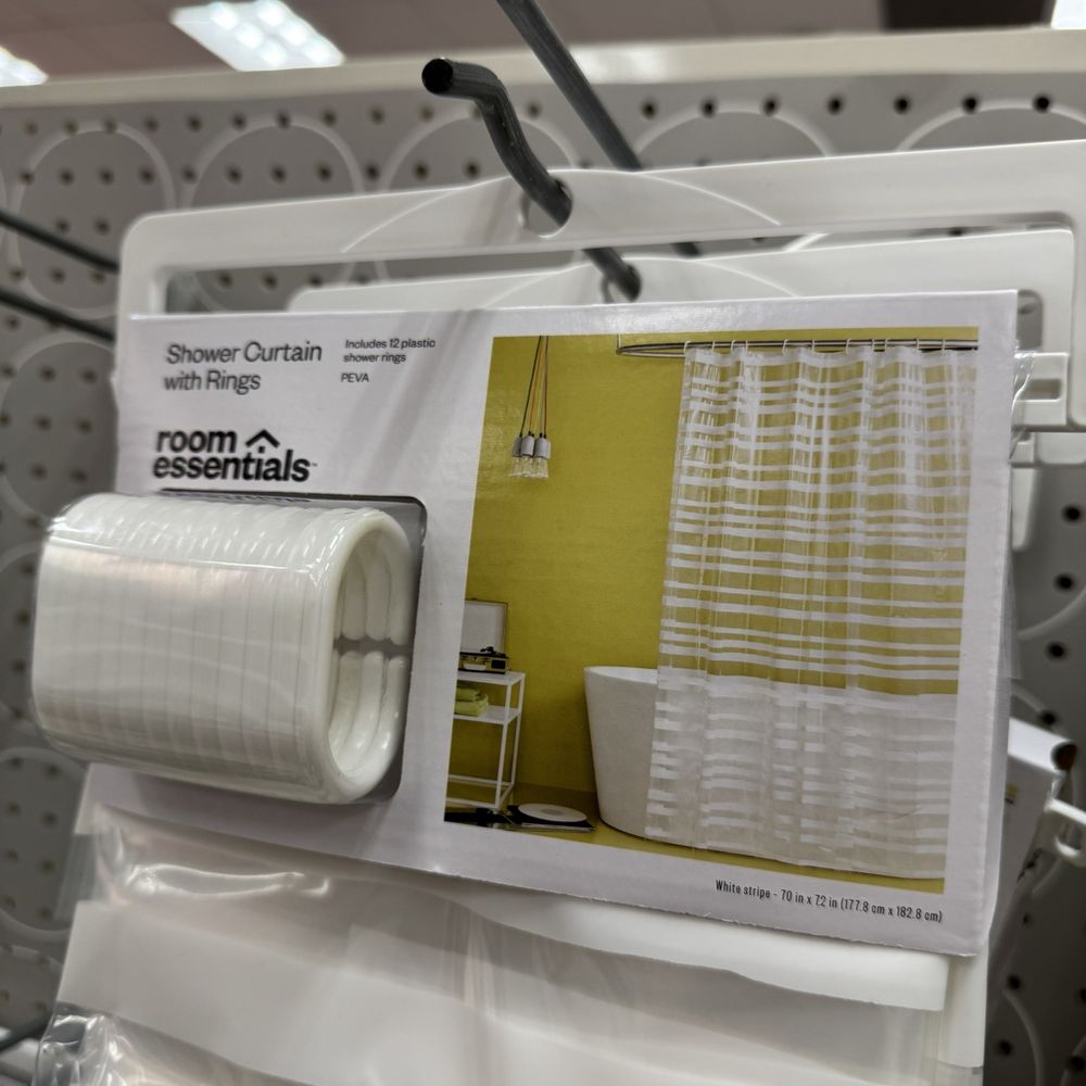 at Home Square Brushed Nickel Shower Curtain Hooks (12 ct), image size:1000x1000