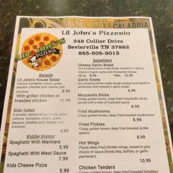 Lil John's Pizzeria - menu