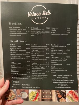 Menu photo 7 Veloce Deli Reston, VA
