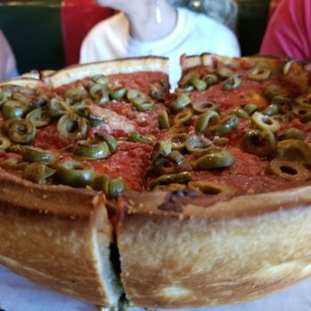 Giordano's - The Chicago classic with green olives and spinach - Pizza Near Me - Gurnee, Illinois