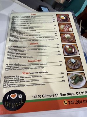 Menu photo 1 I Love U Brunch Van Nuys, CA