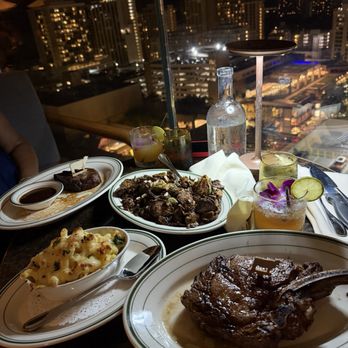 SKY Waikiki - Ribeye, Mac and cheese, Brussels sprouts - Seafood Near Me - Honolulu, Hawaii SKY Waikiki - Ribeye, Mac and cheese, Brussels sprouts - Seafood Near Me - Honolulu, Hawaii