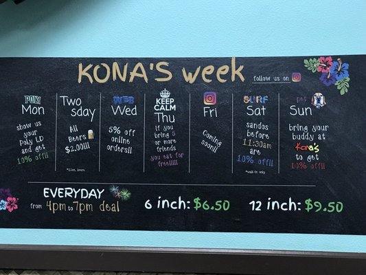 Menu photo 3 Kona's Deli San Luis Obispo, CA