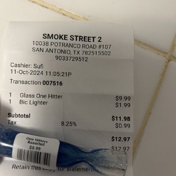 The Smoke Street - Be careful they overcharge. He really thought I was not going to notice after making sooo much non sense conversation to "distract" me. - Vape Shops Near Me - San Antonio, Texas The Smoke Street - Be careful they overcharge. He really thought I was not going to notice after making sooo much non sense conversation to "distract" me. - Vape Shops Near Me - San Antonio, Texas
