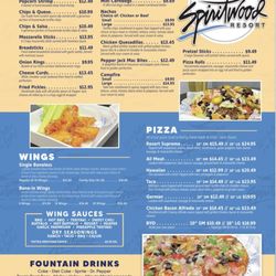 Spiritwood Resort - 2025 menu