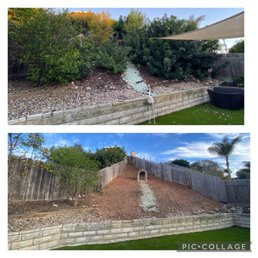 Before and after hill. Before and after hill.