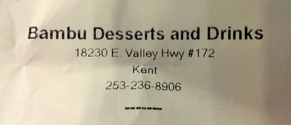 BAMBU Desserts & Drinks by null