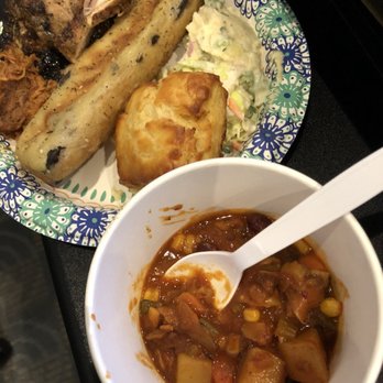 Little Lily's Kitchen - Kansas City pulled pork,grilled jerk chicken,veggie chili,potato salad, slaw, biscuits fruit - Caterers Near Me - Pasadena, California