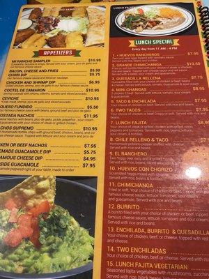 Menu photo 1 Mi Rancho Authentic Mexican Food Fredericksburg, VA Menu photo 1 Mi Rancho Authentic Mexican Food Fredericksburg, VA