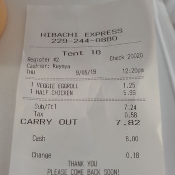 Hibachi Express - Great Price, enough for 2. - Japanese Near Me - Valdosta, Georgia