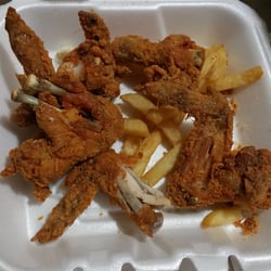 Captain Jay's Fish and Chicken - Asked for it fresh, and this is how my chicken looked.