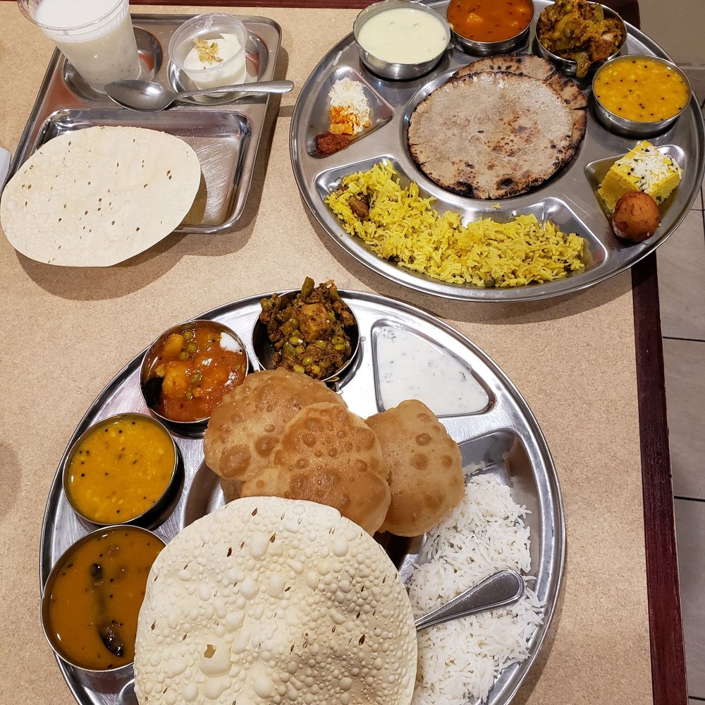 Jay Bharat Restaurant - Gujarati mini thali with pooris and Kathiawad thali with shrikhand, rotlas. Yumm! - Indian Near Me - Newark, California Jay Bharat Restaurant - Gujarati mini thali with pooris and Kathiawad thali with shrikhand, rotlas. Yumm! - Indian Near Me - Newark, California