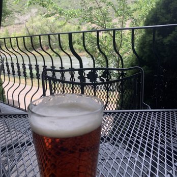 Animas River Beer Garden - Nice local amber ale from our patio table - American Near Me - Durango, Colorado