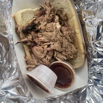 Nomad's BBQ - Pulled Pork Sandwich $7 - Food Trucks Near Me - Albuquerque, New Mexico
