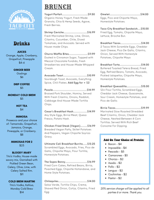 Menu photo 8 Taco City Taqueria Seattle, WA