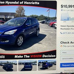 Vision Hyundai Henrietta - Posting by Vision Hyundai Henrietta claiming this vehicle has 9275 miles, and Carfax report showing it actually has over 115,000 miles.