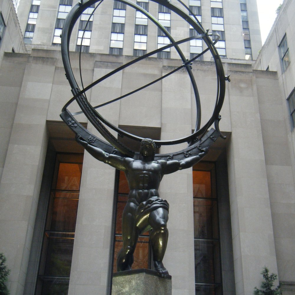Atlas in front of 30 Rockefeller Center, New York