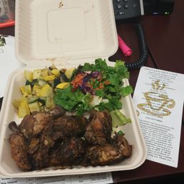 My delicious jerk chicken and veggies and salad!!! My delicious jerk chicken and veggies and salad!!!