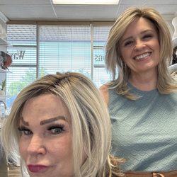 Rockwall Salons Suites - Trying on amazing wigs with Linda at Wildflower Wigs of Rockwall inside Phenix, Salon Suites room number 6
