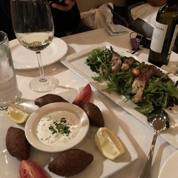 Cafe Santorini - GRILLED OCTOPUS SALAD and FRIED KUBBE - Italian Near Me - Pasadena, California