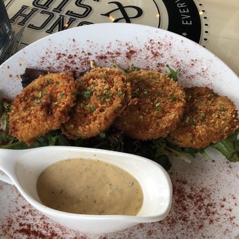 Brunch & Sip - Green Fried Tomatoes with sauce - Coffee & Tea Near Me - Phoenix, Arizona