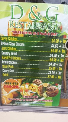 Menu photo 2 D & G Jamaican Restaurant Miramar, FL Menu photo 2 D & G Jamaican Restaurant Miramar, FL
