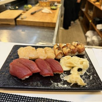 Sushi Hayashi - AYVE portion (tuna, eel, scallop) - Japanese Near Me - New York, New York Sushi Hayashi - AYVE portion (tuna, eel, scallop) - Japanese Near Me - New York, New York