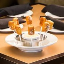 Reflect Bistro & Lobby Bar - Pretzel Bites with beer and cheddar fondue
(1/2 price on Happy Hour nightly  5pm-7pm)