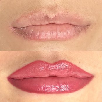 Sunny An - Natural lip line with flattering shade. Absolutely beautiful. No fillers. Just chapstick. - Permanent Makeup Near Me - Orange, California