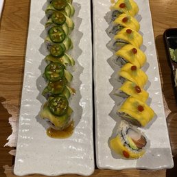 18.Yellowtail Mania Roll and 16.Mango Mango