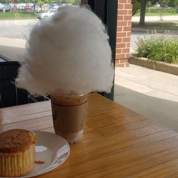 Handsome Bakery and Cafe - My favorite cake a caatella pound cake and a cloud latte with cotton candy on top - Coffee & Tea Near Me - Schaumburg, Illinois Handsome Bakery and Cafe - My favorite cake a caatella pound cake and a cloud latte with cotton candy on top - Coffee & Tea Near Me - Schaumburg, Illinois