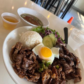 Pho Please - Pork rice plate with extra protein - Vietnamese Near Me - Austin, Texas
