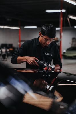Rolls Royce Cullinan Polishing Services - Manny one of our Detail Specialist doing a full detail, and polish of this Beautiful Rolls Royce Cullinan!