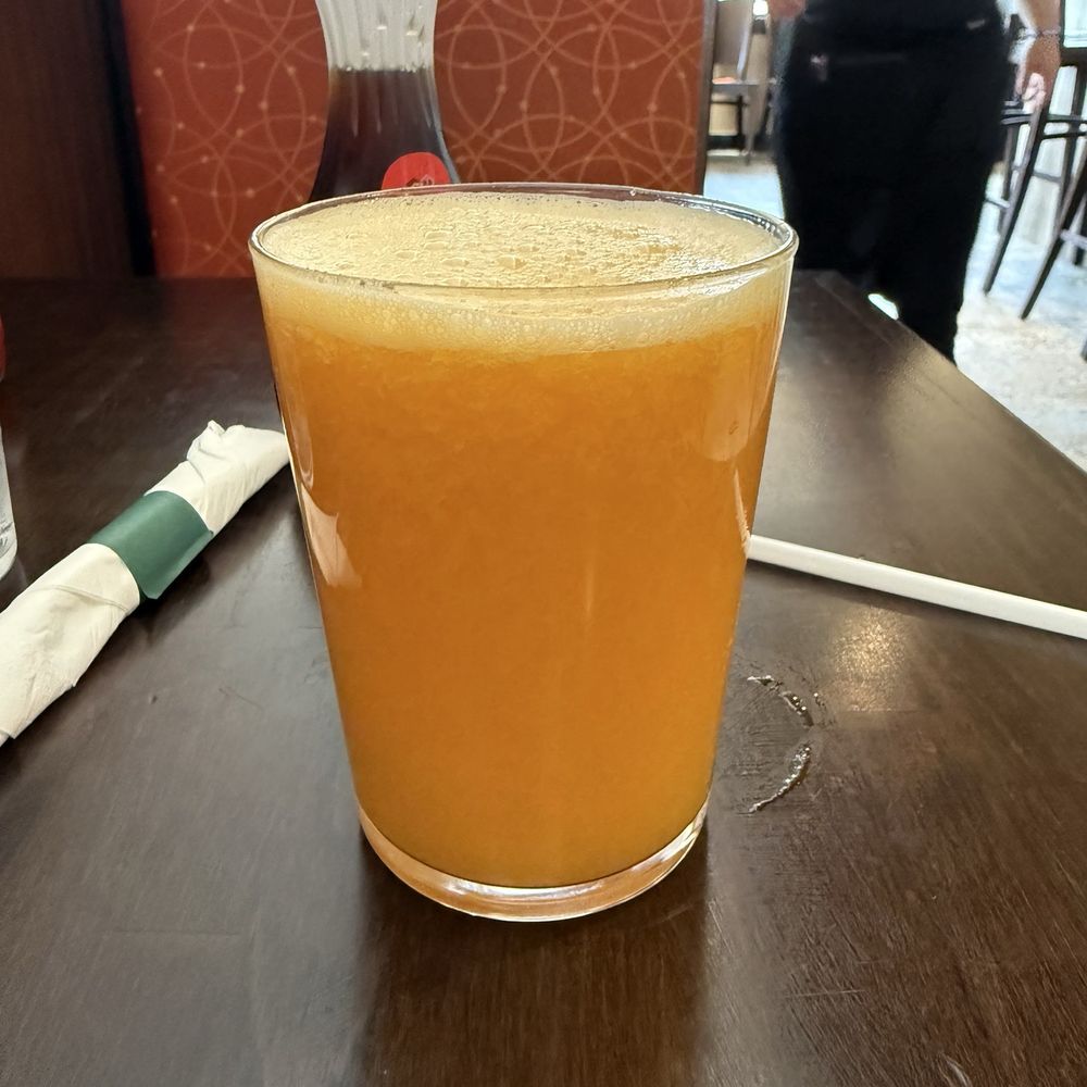 HUGE glass of FRESH SQUEEZED OJ
