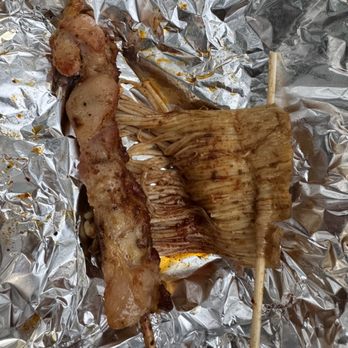 Juewei BBQ - chicken skewer & enoki mushroom skewer - Chinese Near Me - Flushing, New York