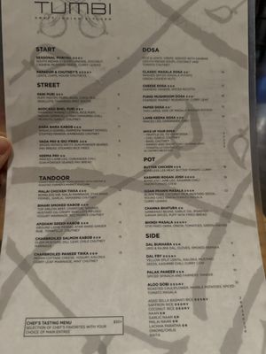 Menu photo 1 TUMBI Craft Indian Kitchen Santa Monica, CA