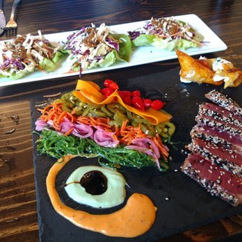 Portside Tavern - Tuna app and Vegi Lettuce Wrap - Seafood Near Me - Bristol, Rhode Island