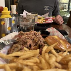 Foxfire Grill - Pulled pork sandwich and fries