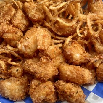 Ned's New England Deck - Fried Scallop Platter, sub Onion Straws - Seafood Near Me - Fairfax, Virginia Ned's New England Deck - Fried Scallop Platter, sub Onion Straws - Seafood Near Me - Fairfax, Virginia
