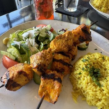 The Olive Restobar - Grilled Chicken Kabob Plate - Mediterranean Near Me - Downey, California The Olive Restobar - Grilled Chicken Kabob Plate - Mediterranean Near Me - Downey, California