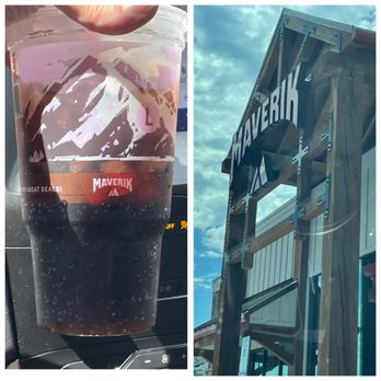 Maverik Adventure's First Stop - a hand holding a cup of coffee - Gas Stations Near Me - Carson City, Nevada
