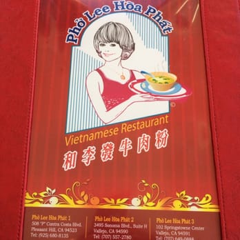 Pho Lee Hoa Phat - Menu front - Vietnamese Near Me - Vacaville, California Pho Lee Hoa Phat - Menu front - Vietnamese Near Me - Vacaville, California