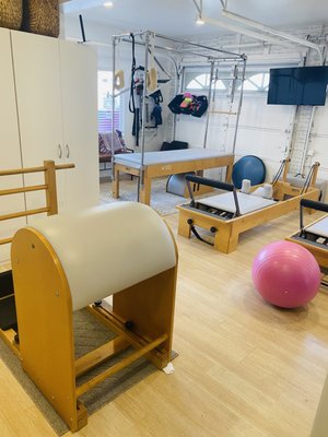 Pilates Garage Studio - Tiffany has been teaching Pilates for 18 years and has worked at some of the most prestigious gyms in the country. She holds a Pilates Certification through Peak Pilates and is CPR certified. She has worked with special injury specific clients, pre-natal and post natal as well as working with children with Sports/ Activity specific workout program designs. She specializes in aging and focusing on injury prevention specific training.
Tiffany is also a Mom of three. So she totally gets how hard it is to prioritize yourself. She loves 80s and 90s Pop Culture and Is total Pilates Nerd!
Tiffany works with each client to reach their individual goals and tailors a program that is specific to them.
She invites you to schedule an Introductory session so that you can get started on achieving your goals today! Pilates Garage Studio - Tiffany has been teaching Pilates for 18 years and has worked at some of the most prestigious gyms in the country. She holds a Pilates Certification through Peak Pilates and is CPR certified. She has worked with special injury specific clients, pre-natal and post natal as well as working with children with Sports/ Activity specific workout program designs. She specializes in aging and focusing on injury prevention specific training.
Tiffany is also a Mom of three. So she totally gets how hard it is to prioritize yourself. She loves 80s and 90s Pop Culture and Is total Pilates Nerd!
Tiffany works with each client to reach their individual goals and tailors a program that is specific to them.
She invites you to schedule an Introductory session so that you can get started on achieving your goals today!