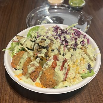 Hummus Republic - Falafel and Mushroom Build Your Own Bowl - Wraps Near Me - Westfield, New Jersey