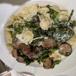 Mamma Assunta - Capellini pasta with sausage and broccoli rabe